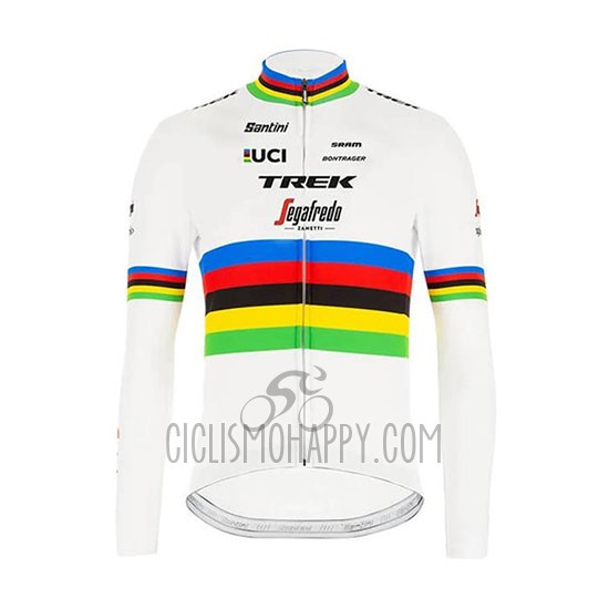 UCI Mondo Campione Trek SegafredoCycling Jersey Bib Tight 2020 Men Long Sleeve 